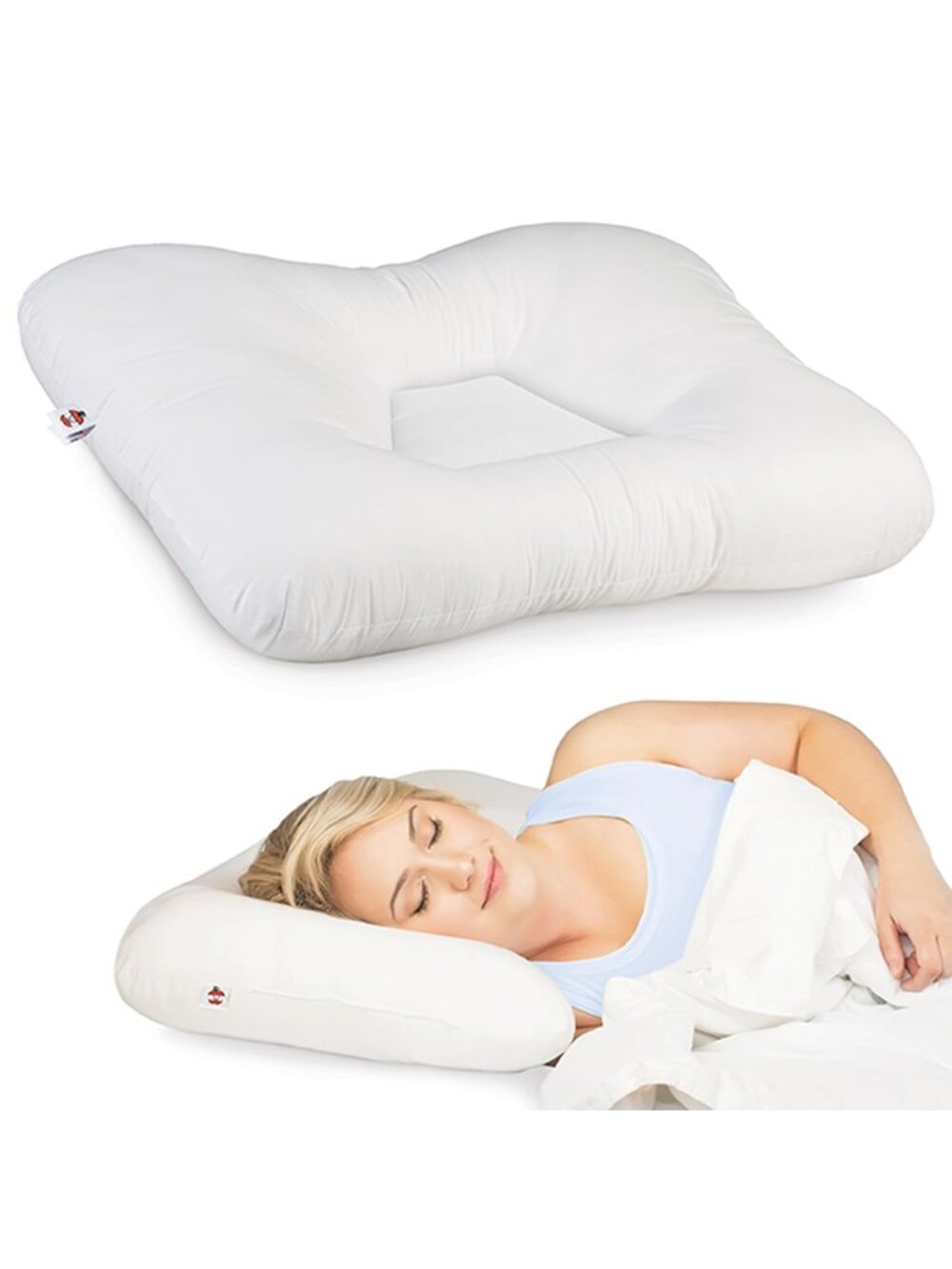 〽️Ergonomic Cervical Pillow Neck Pain Relief MidSize Gentle Support Contour Bed
